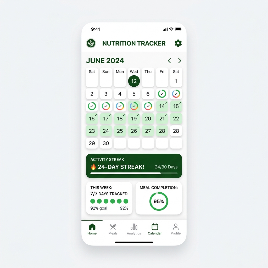 CalStreak App Interface